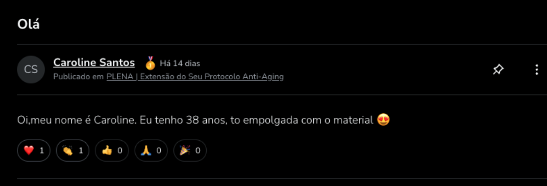 Depoimento de Caroline, 38